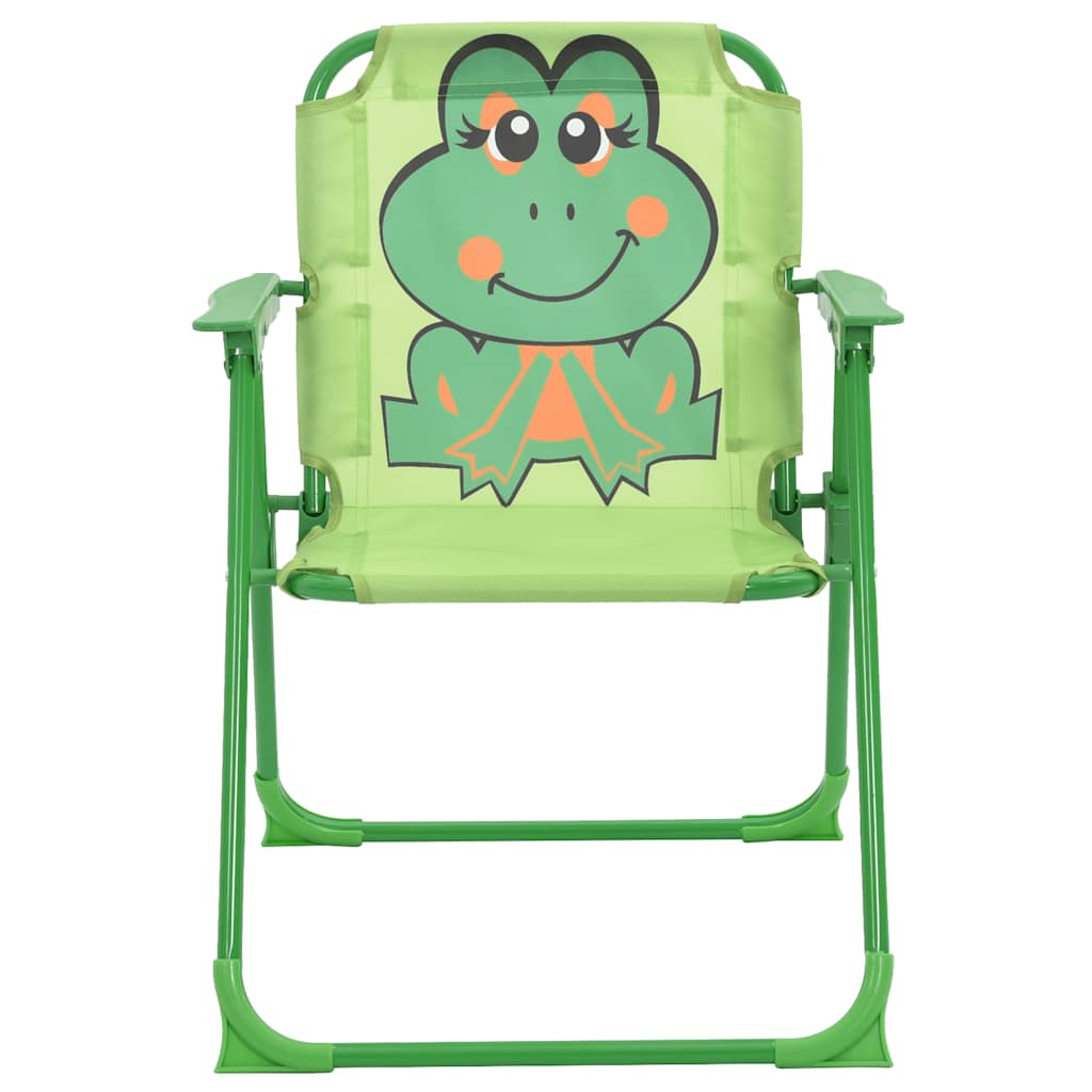 3 Piece Kids'Garden Bistro Set with Parasol Green