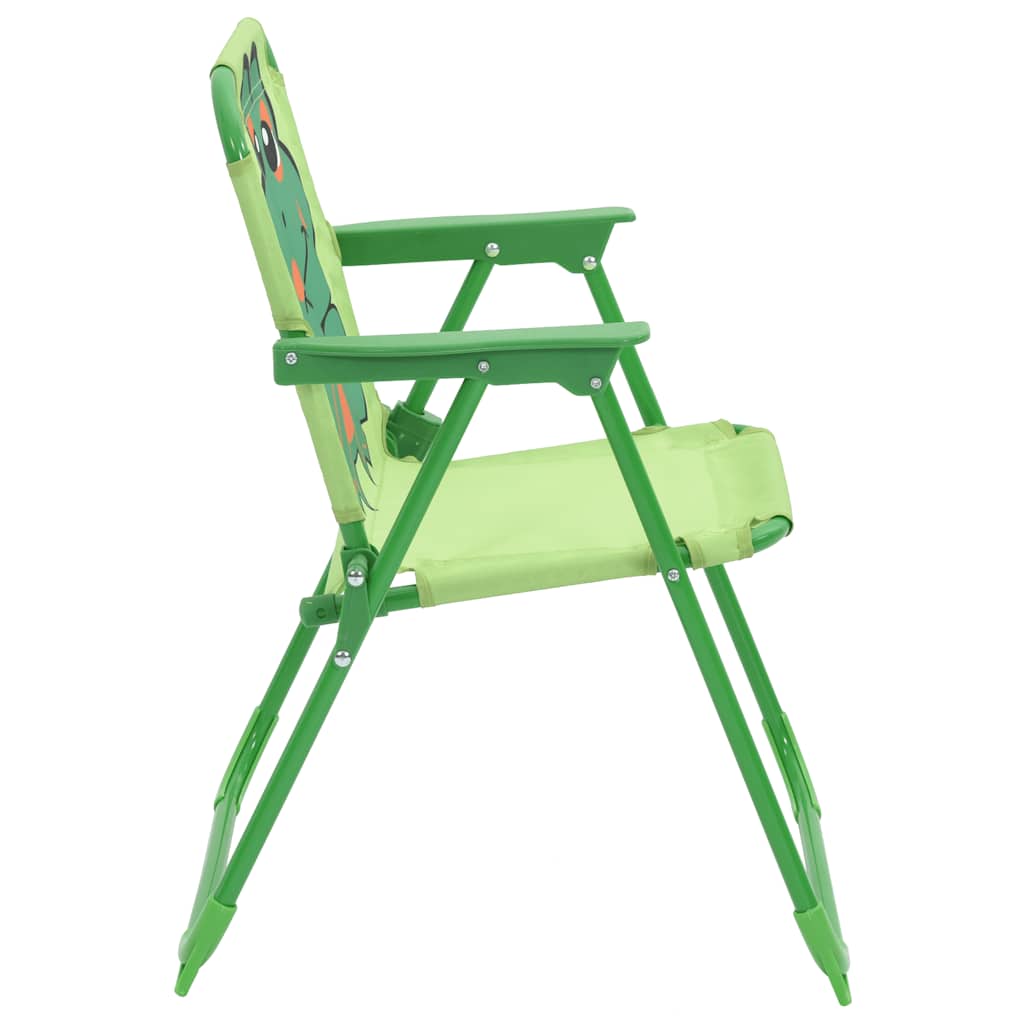 3 Piece Kids'Garden Bistro Set with Parasol Green