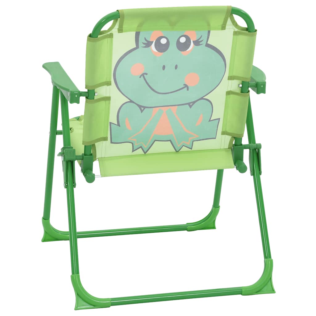 3 Piece Kids'Garden Bistro Set with Parasol Green