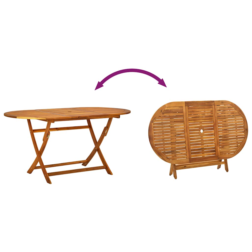 7 Piece Outdoor Dining Set Solid Acacia Wood