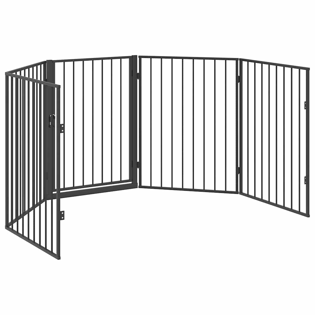 Pet Fireplace Fence Steel Black