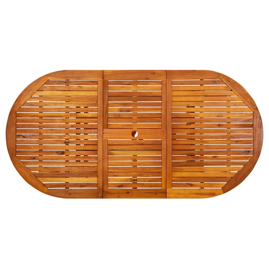 Garden Table (150-200)x100x75 cm Solid Wood Acacia