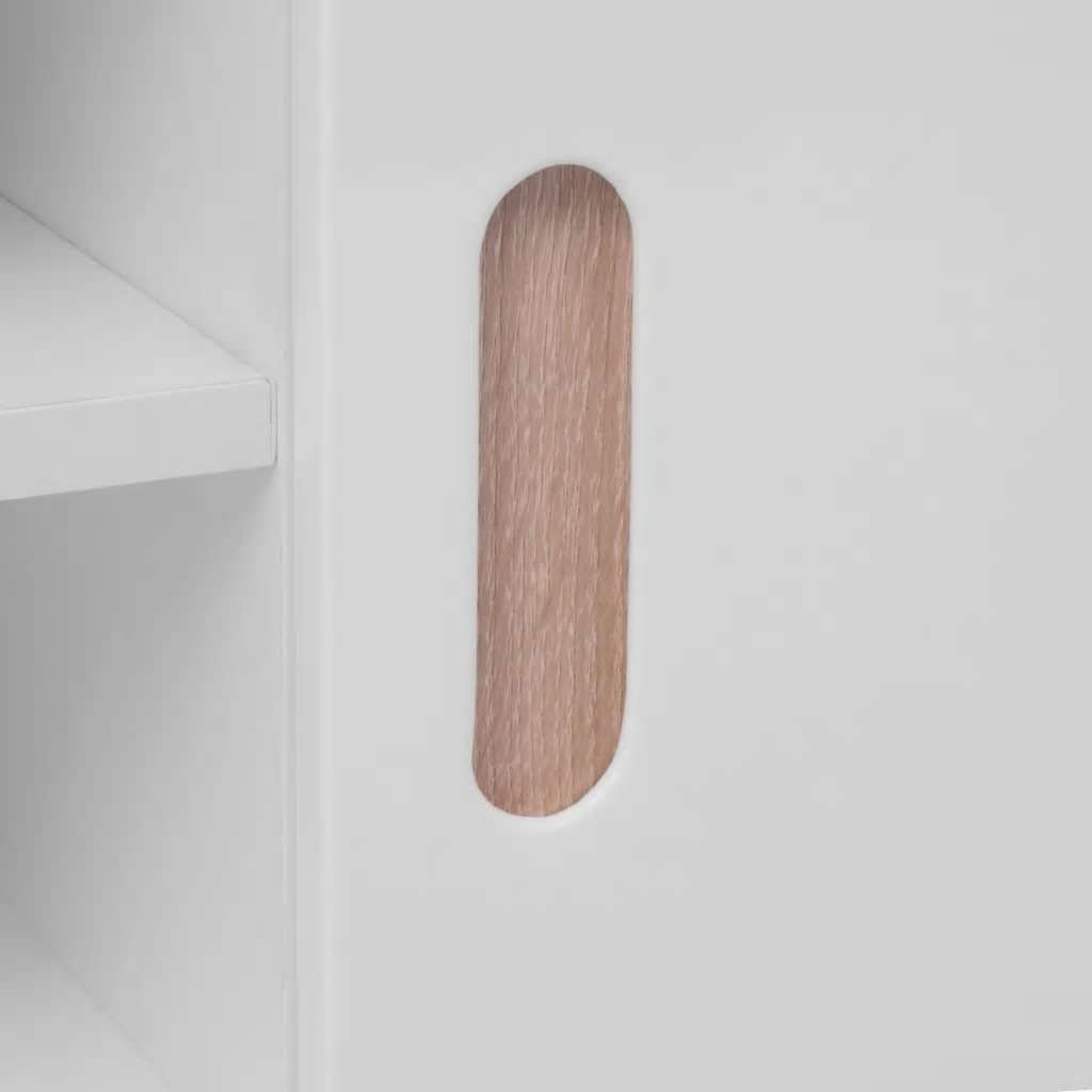 TV Stand MDF 150x35x48.5 cm High Gloss White