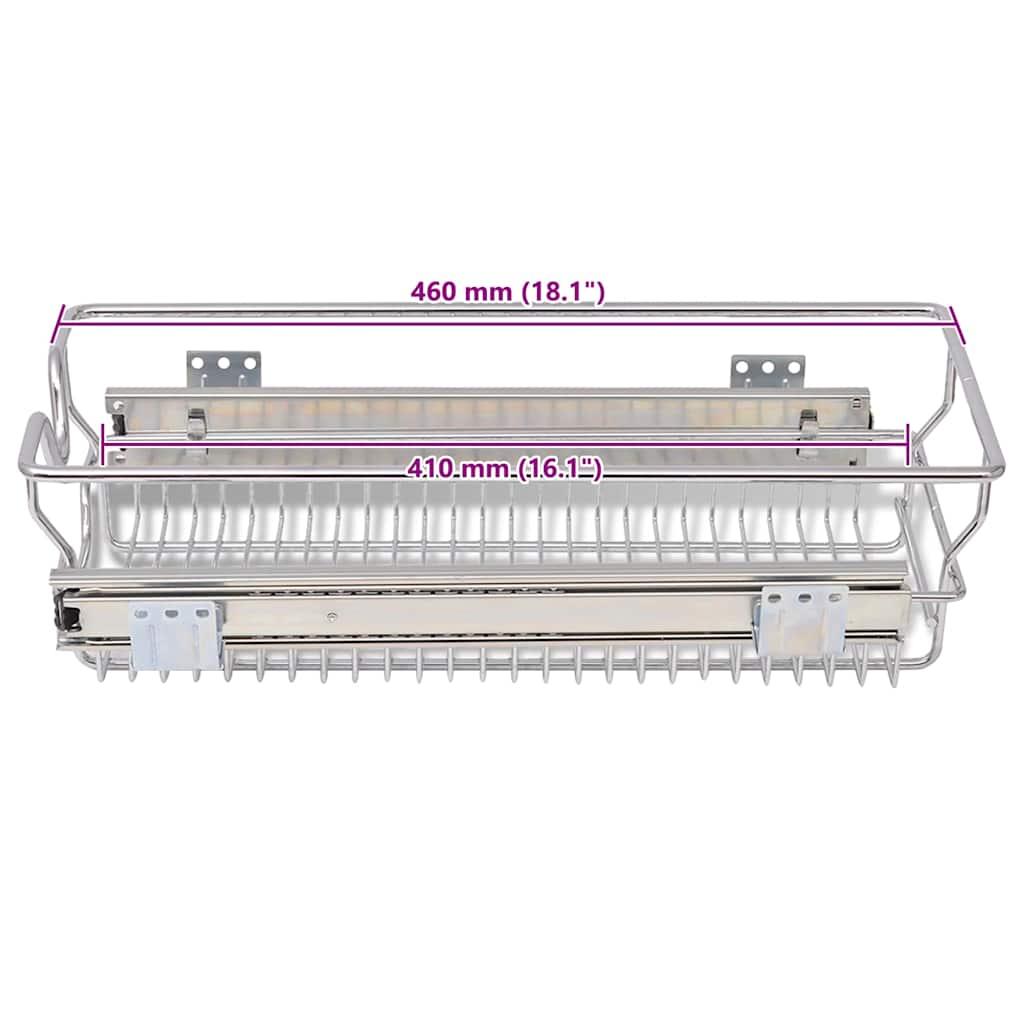 Pull-Out Wire Baskets 2 pcs Silver 300 mm