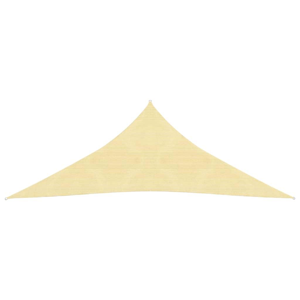 Sunshade Sail HDPE Triangular 3.6x3.6x3.6 m Beige