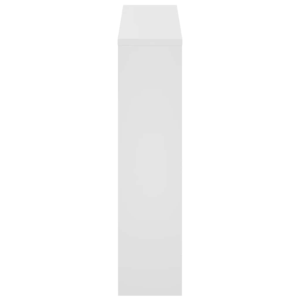 Shoe Cabinet 2-Layer Mirror White 63x17x67 cm