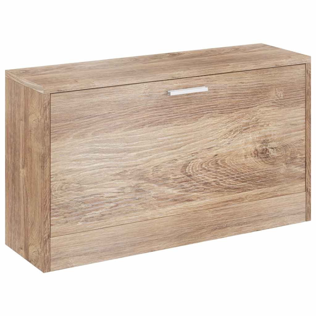 Shoe Storage Bench Oak 80x24x45 cm