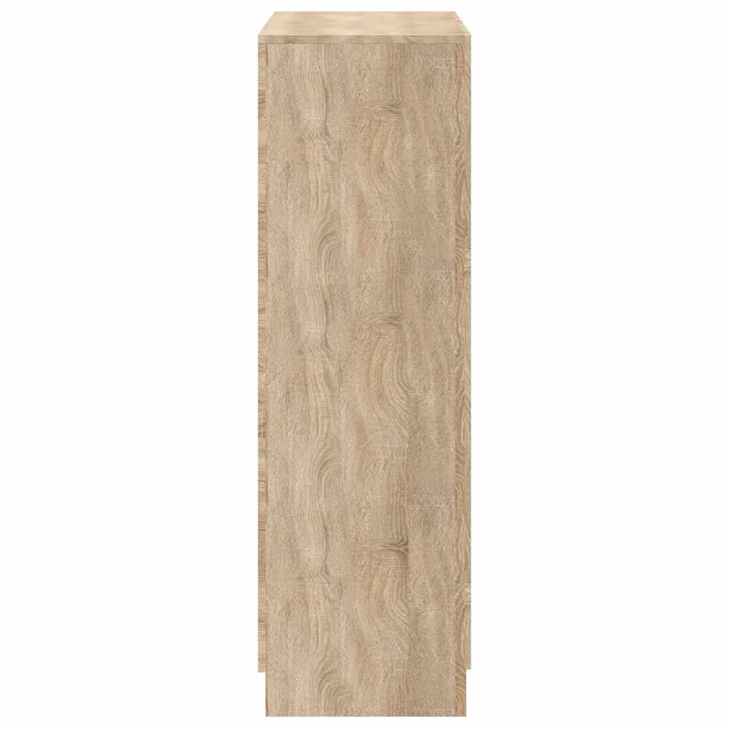 Shoe Cabinet 7 Shelves Oak