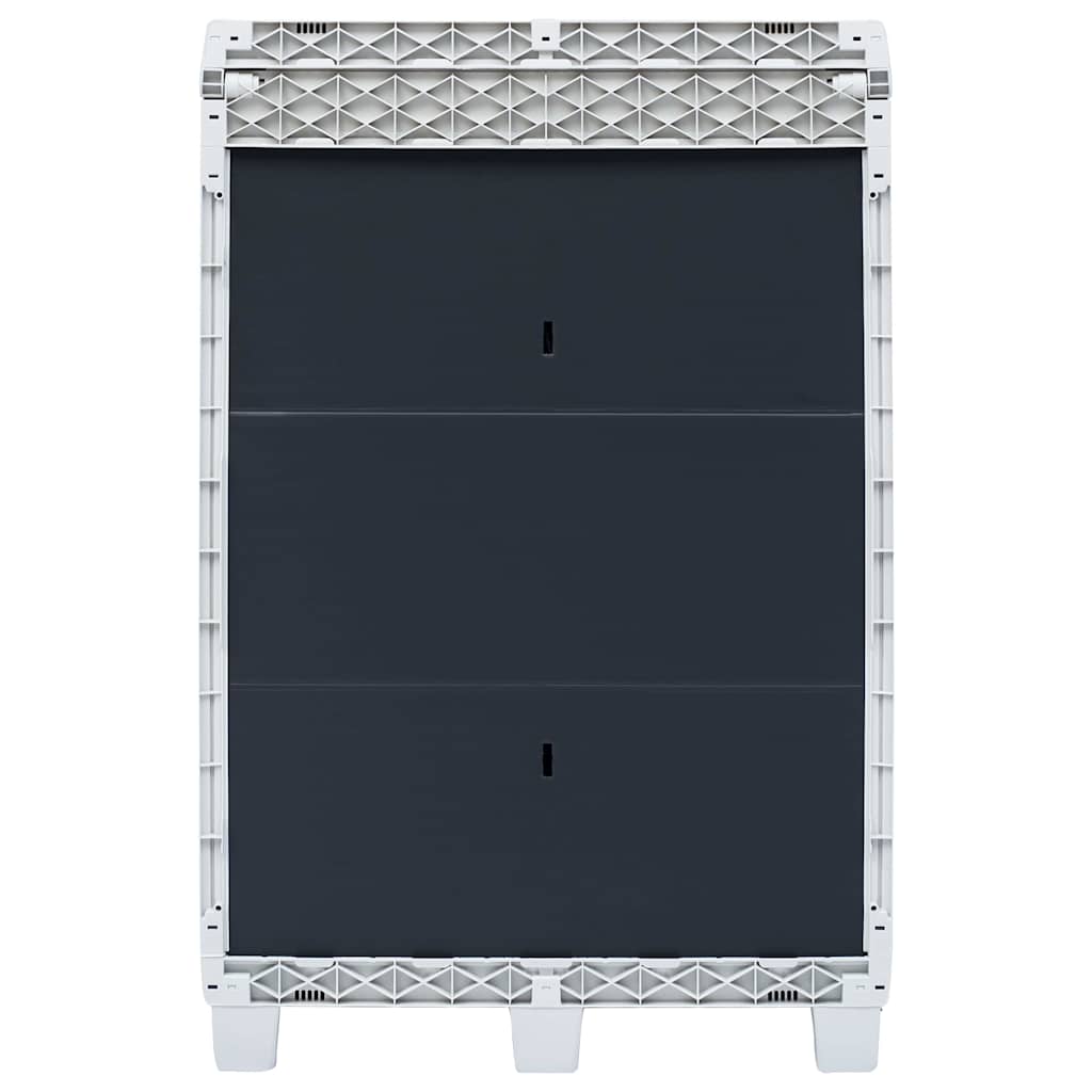 Garden Dustbin with 3 Bags Light Grey 65x38x102 cm