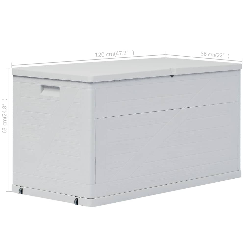 Garden Storage Box 420 L Light Grey