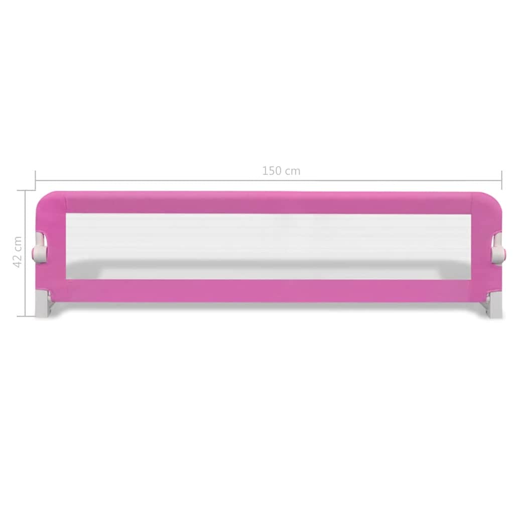 Toddler Safety Bed Rail 2 pcs Pink 150x42 cm