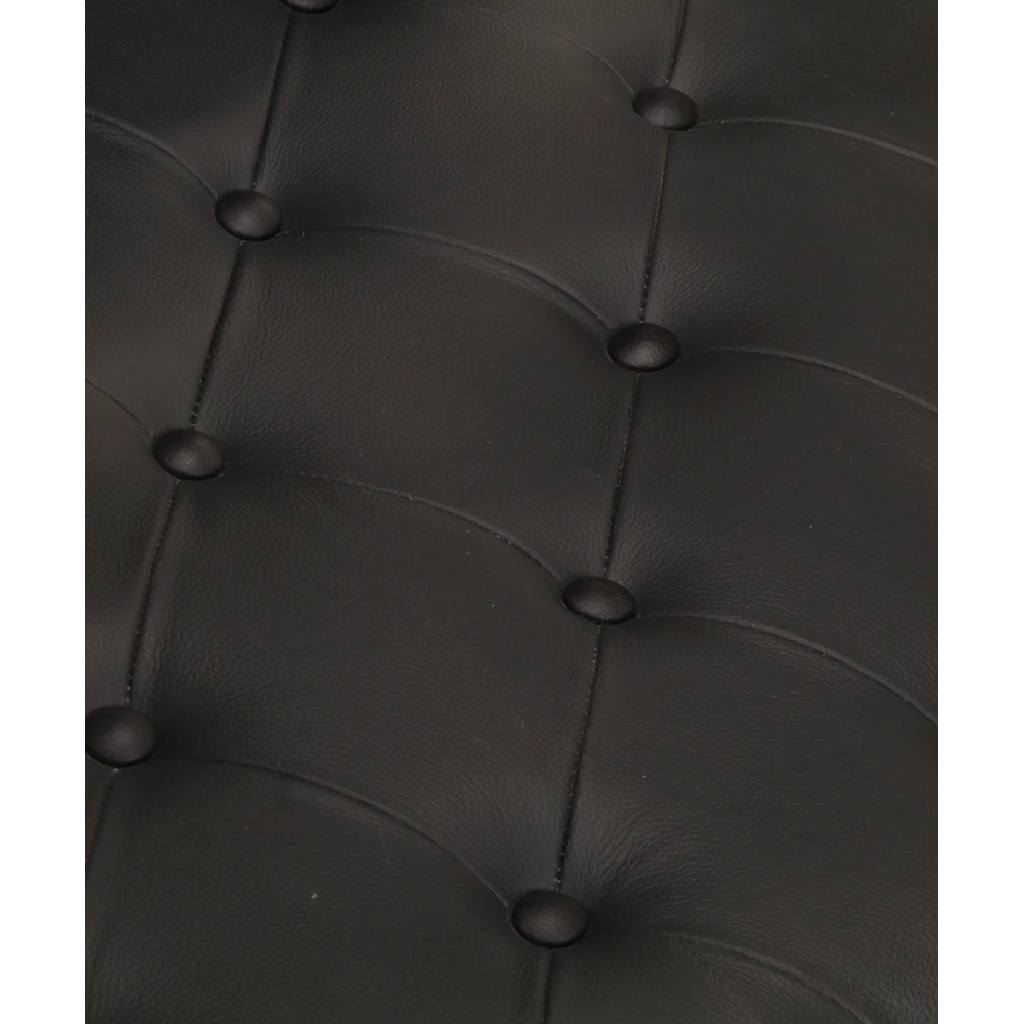 Aviator Armchair Black Real Leather