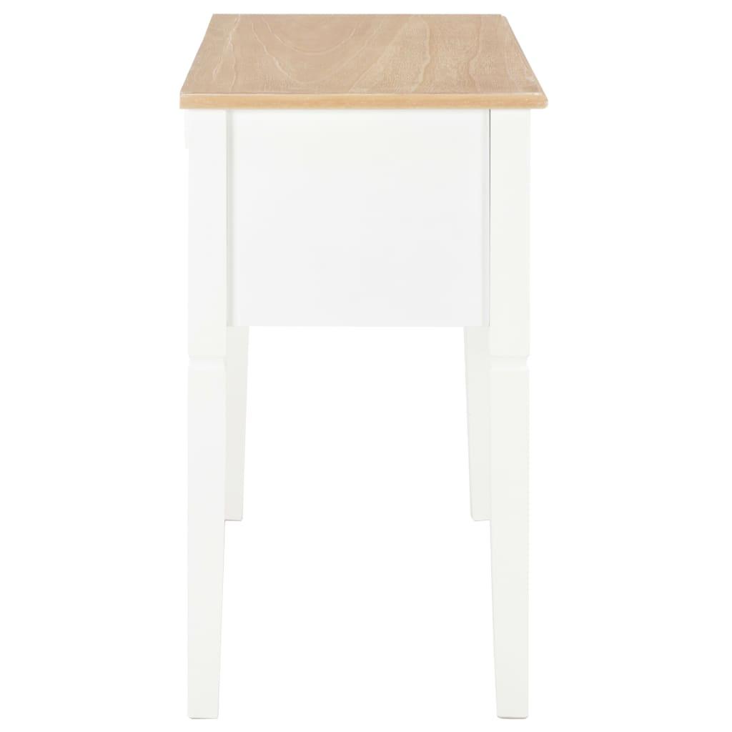Writing Desk White 109.5x45x77.5 cm Wood