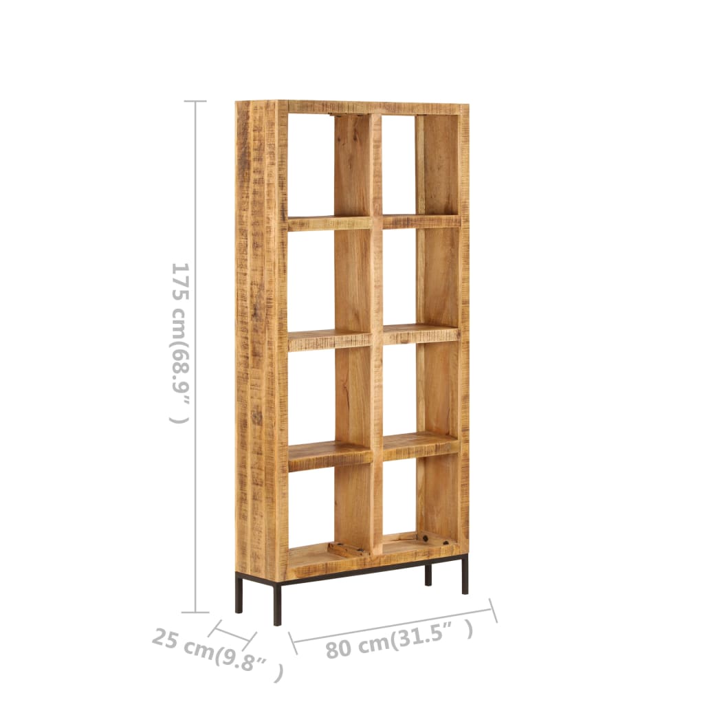 Bookshelf 80x25x175 cm Solid Mango Wood