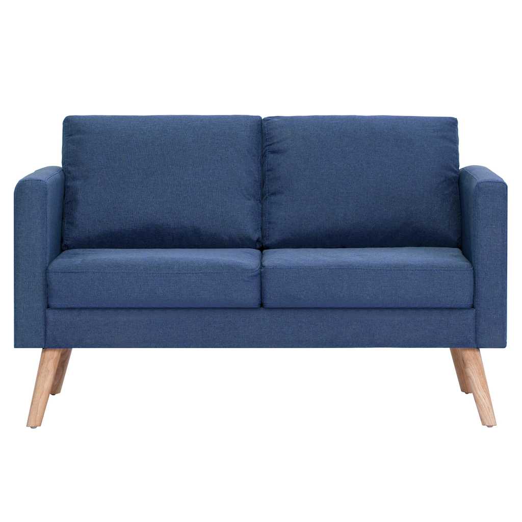 2-Seater Sofa Fabric Blue