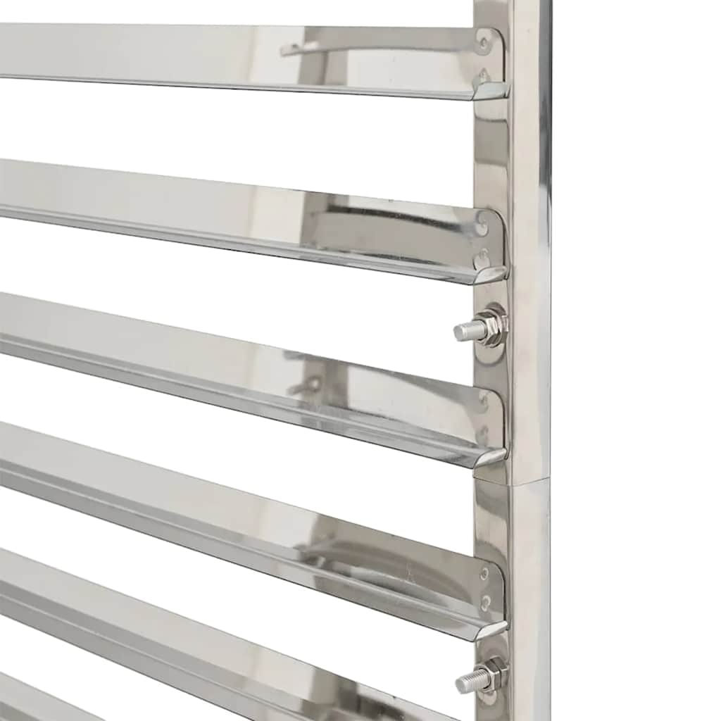 Kitchen Trolley for 16 Trays 38x55x163 cm Stainless Steel