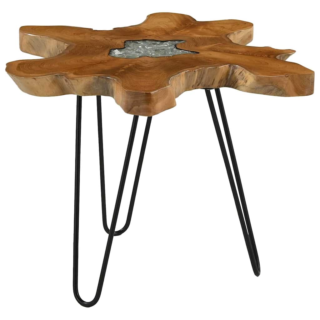 Coffee Table 70x45 cm Solid Teak Wood and Polyresin