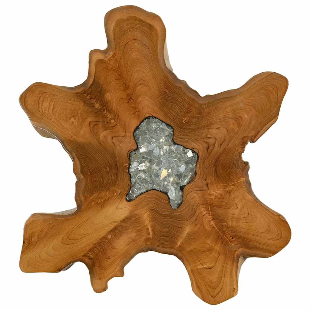 Coffee Table 70x45 cm Solid Teak Wood and Polyresin