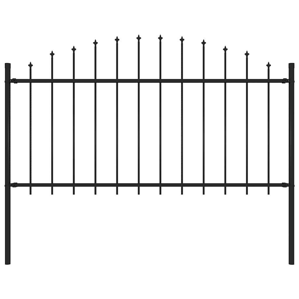 Garden Fence "Woerden" with Spear Top Steel 170x150 cm Black