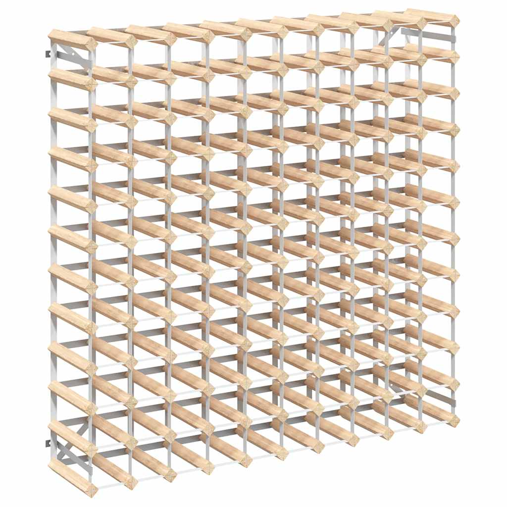 Wine Rack for 120 Bottles Solid Pinewood