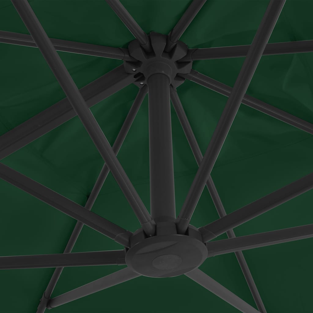 Garden Parasol with Portable Base Green