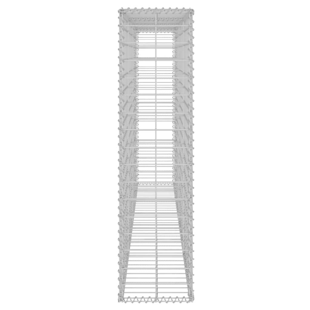 Gabion Wall with Covers Galvanised Steel 200x20x85 cm