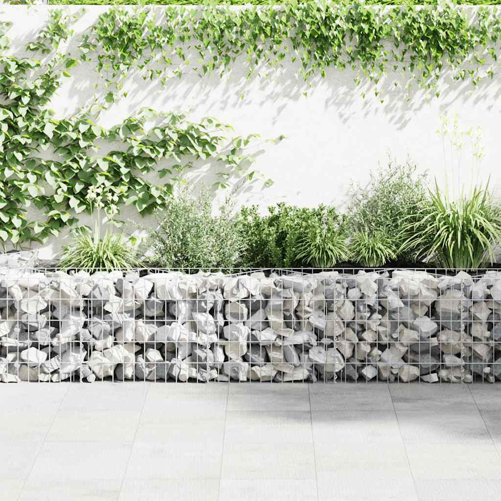 Gabion Wall with Covers Galvanised Steel 600x50x50 cm