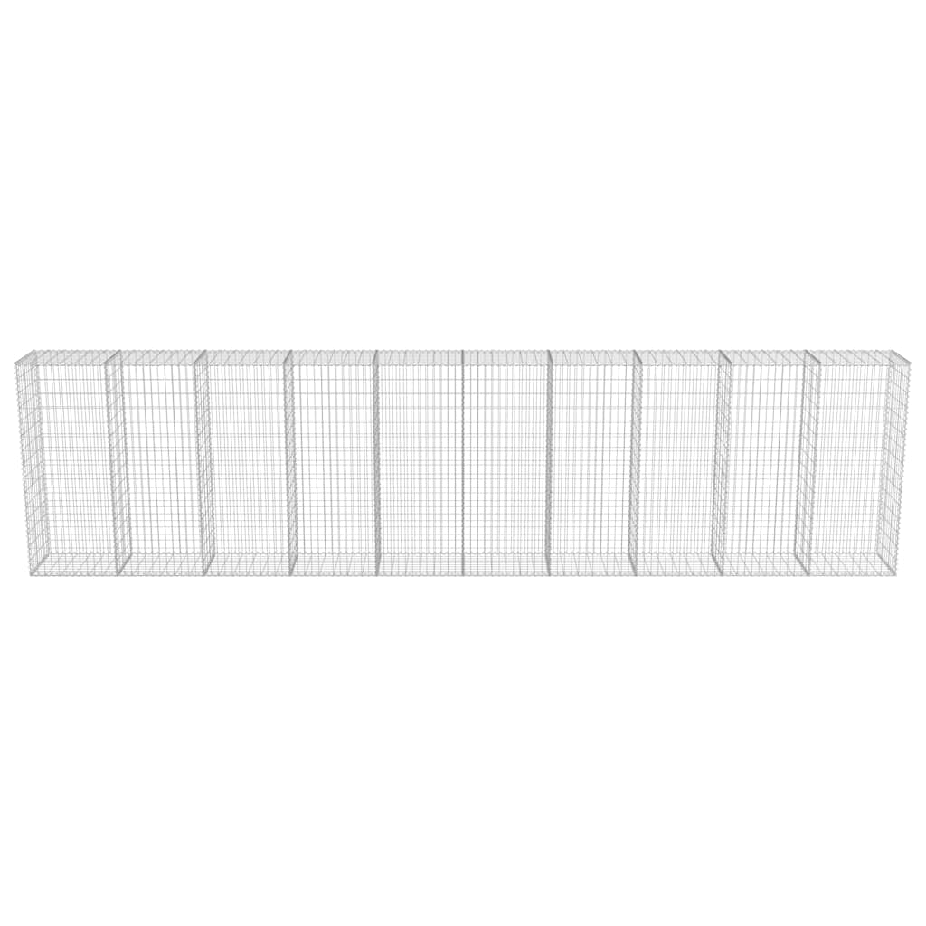 Gabion Wall with Covers Galvanised Steel 600x50x150 cm