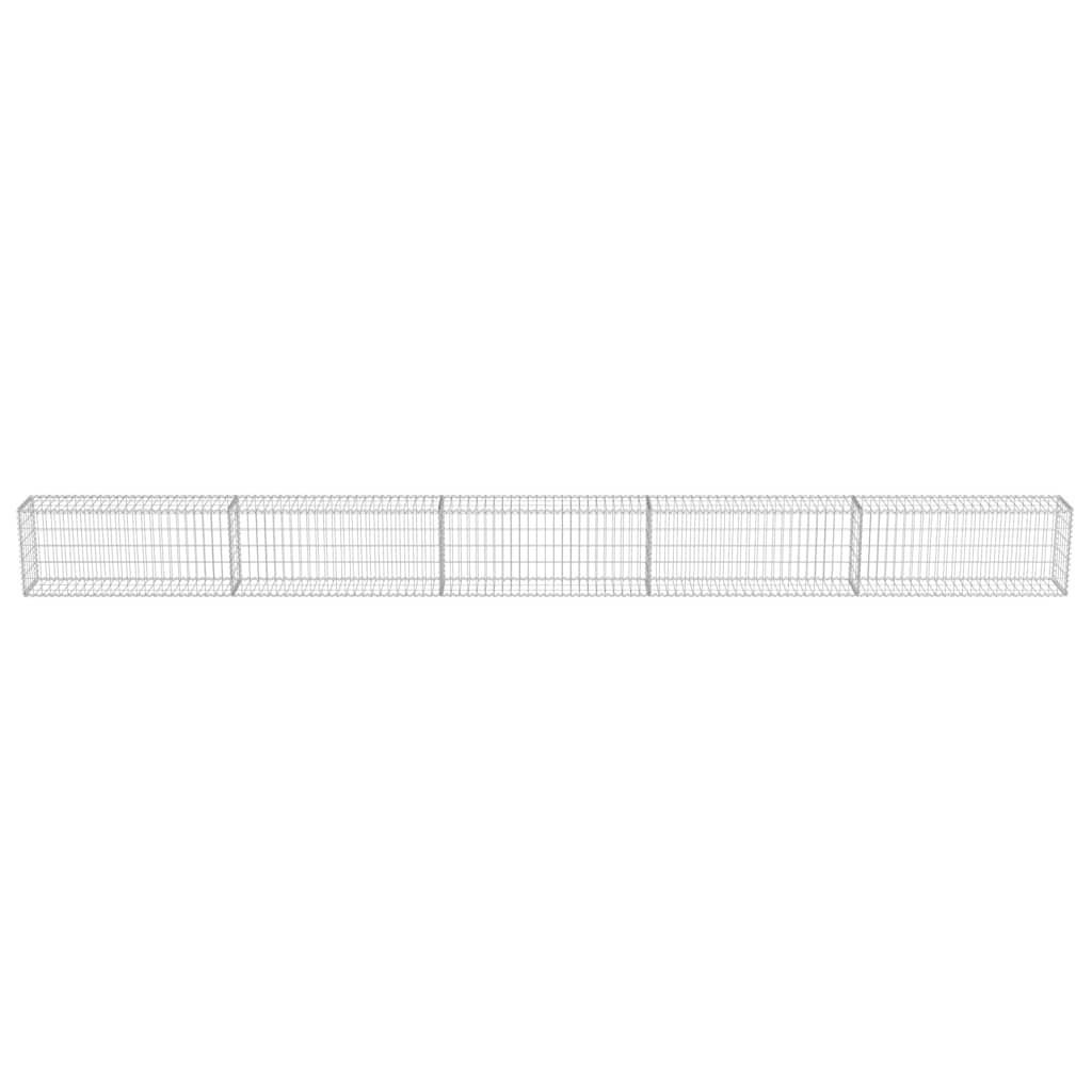 Gabion Wall with Covers Galvanised Steel 600x30x50 cm