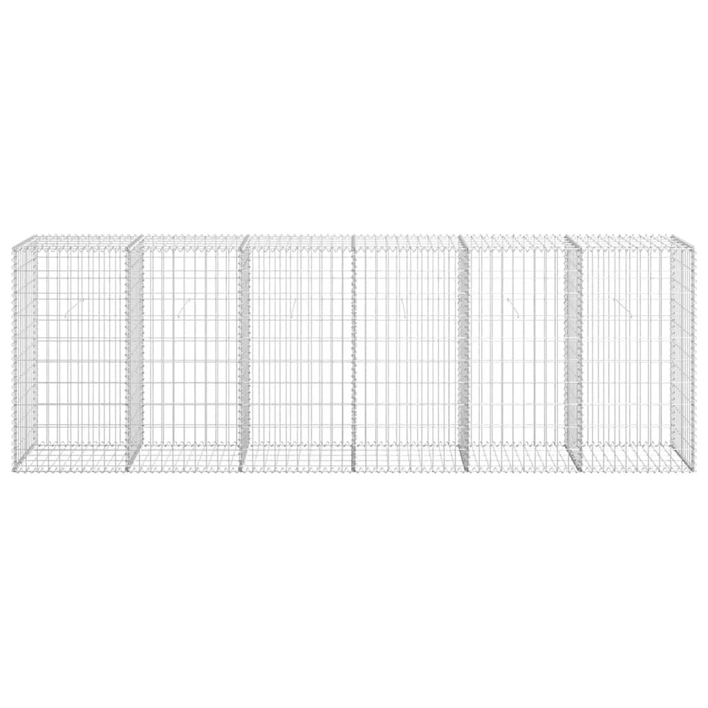 Gabion Wall with Covers Galvanised Steel 300x50x100 cm