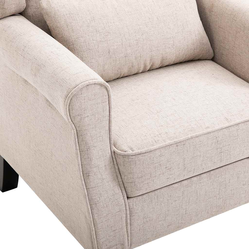 Armchair Beige Fabric