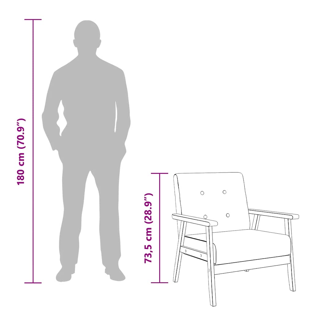 Armchair Black Faux Leather