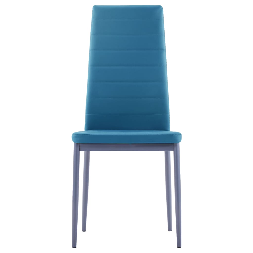Seven Piece Dining Set Blue