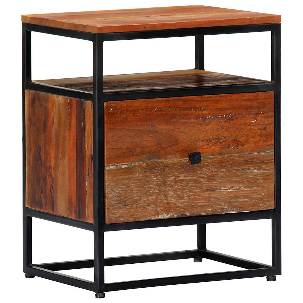 Bedside Cabinet 40x30x50 cm Solid Reclaimed Wood and Steel