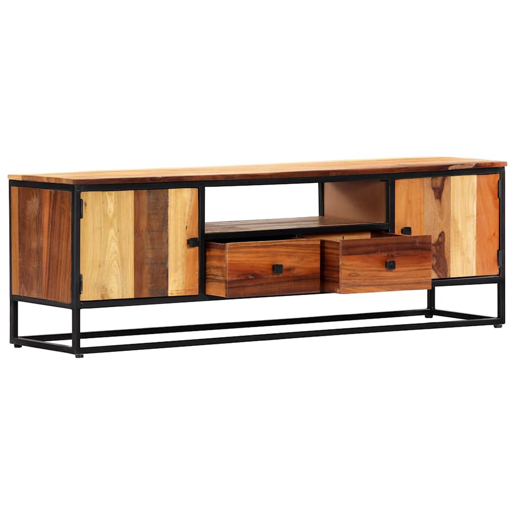 TV Cabinet 120x30x40 cm Solid Reclaimed Wood and Steel