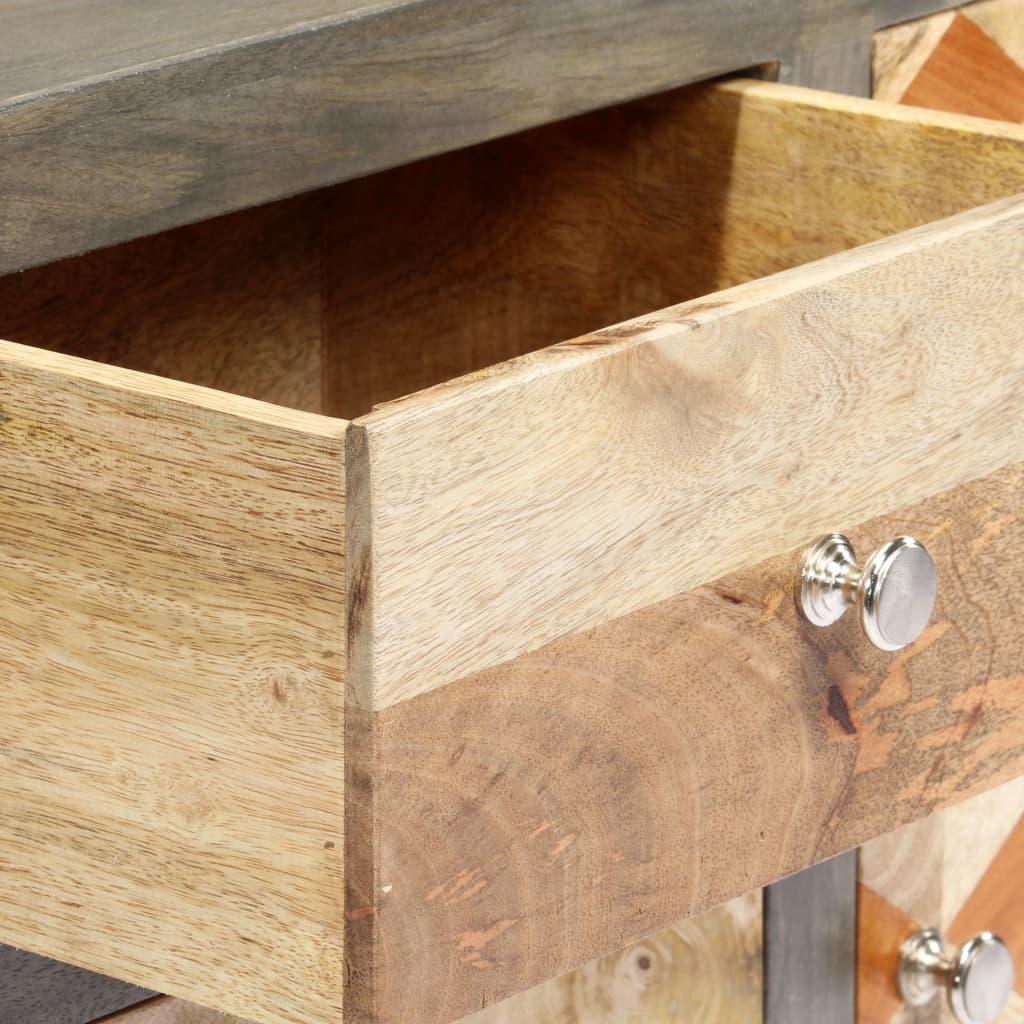 Side Cabinet Grey 75x30x60 cm Solid Mango Wood