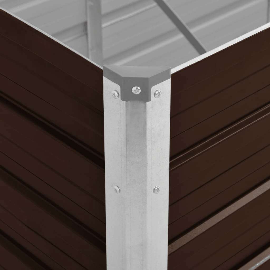 Garden Raised Bed Brown 240x80x45 cm Galvanised Steel
