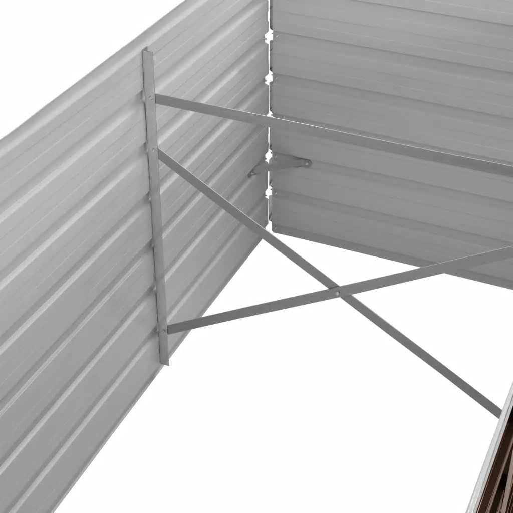 Garden Raised Bed Brown 240x80x45 cm Galvanised Steel