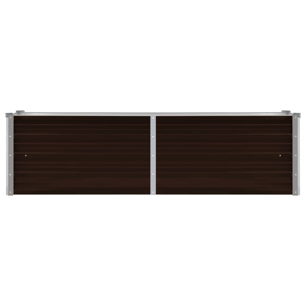 Garden Raised Bed Brown 160x40x45 cm Galvanised Steel