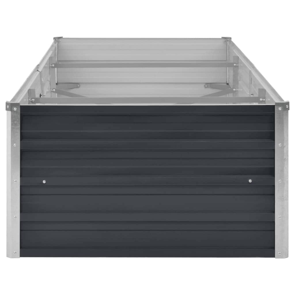 Garden Raised Bed Anthracite 240x80x45 cm Galvanised Steel