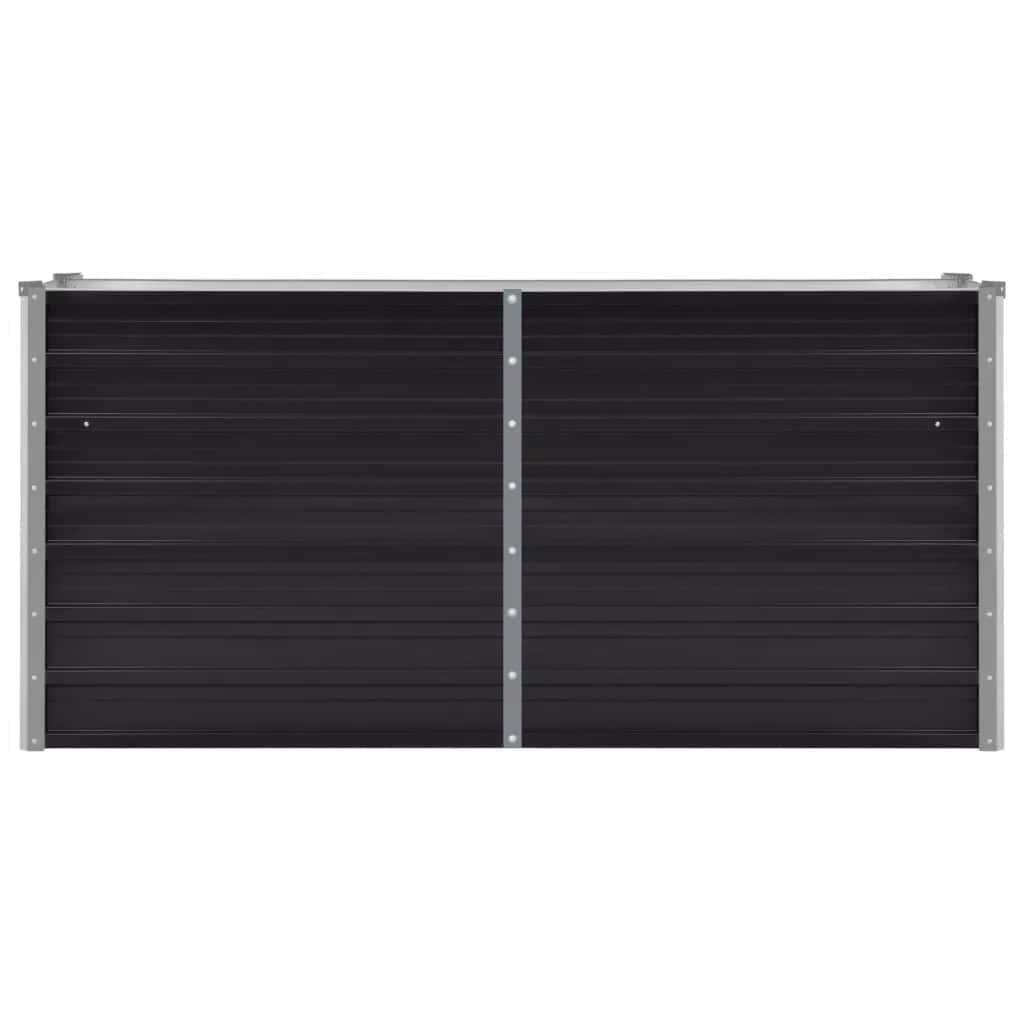 Garden Raised Bed Anthracite 160x40x77 cm Galvanised Steel