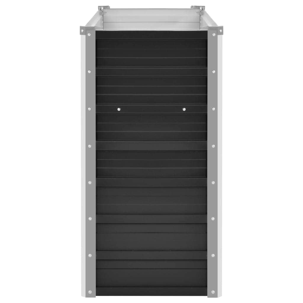 Garden Raised Bed Anthracite 160x40x77 cm Galvanised Steel