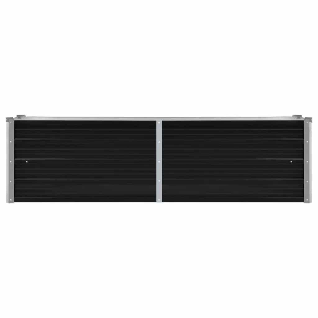 Garden Raised Bed Anthracite 160x40x45 cm Galvanised Steel
