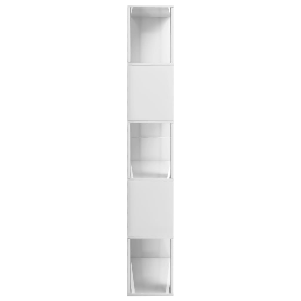 Book Cabinet/Room Divider High Gloss White 80x24x159 cm