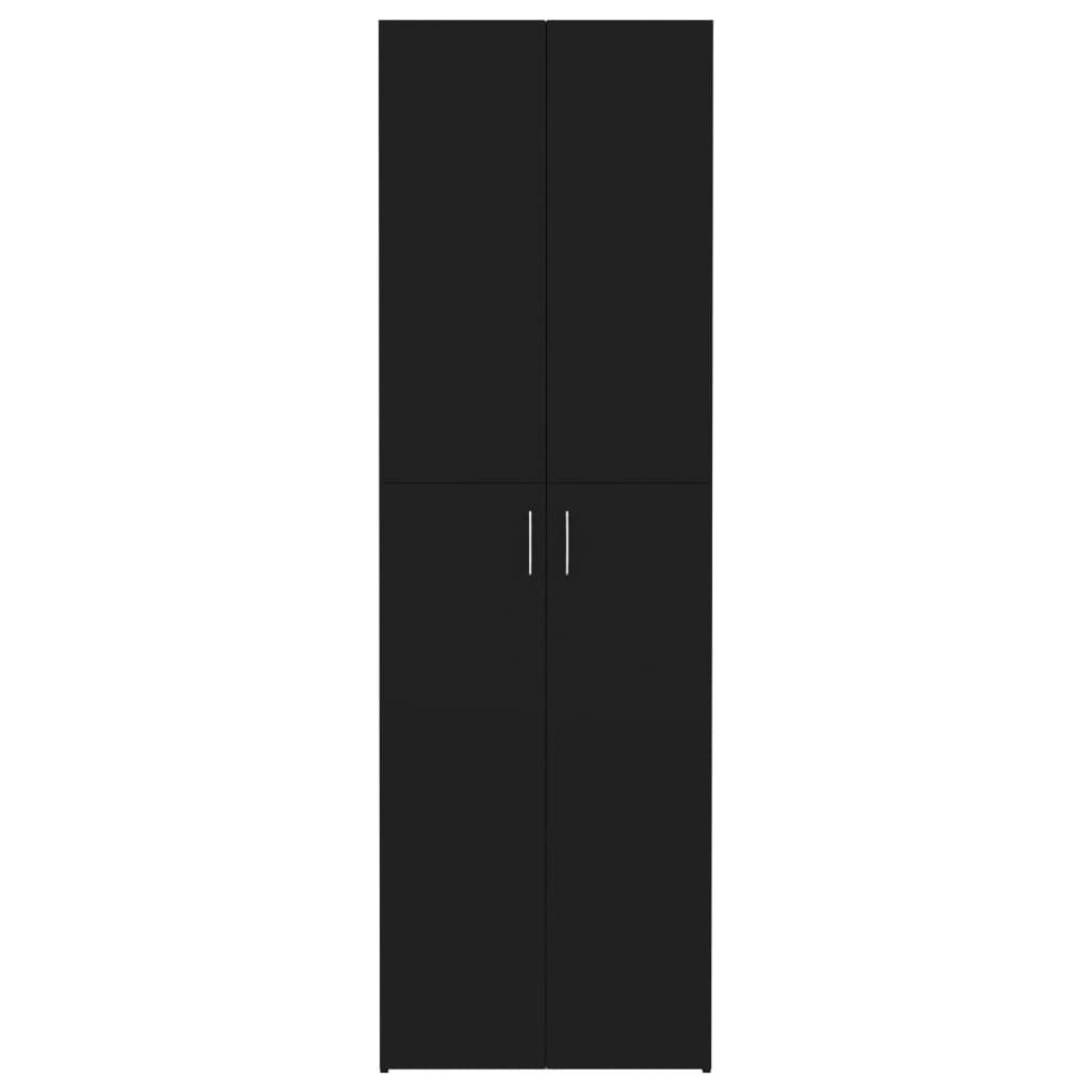 Office Cabinet Black 60x32x190 cm Engineered Wood