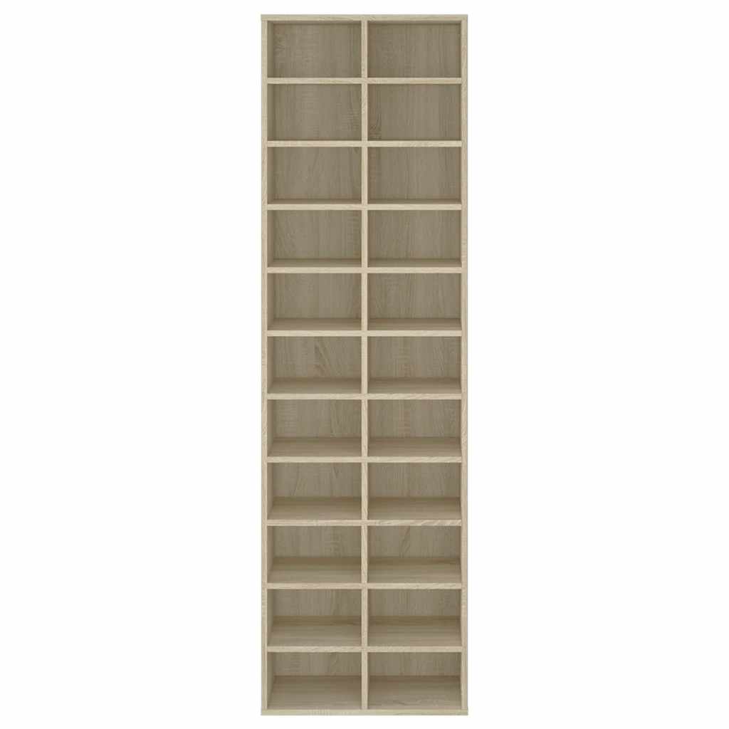 Shoe Cabinet Sonoma Oak 54x34x183 cm Engineered Wood