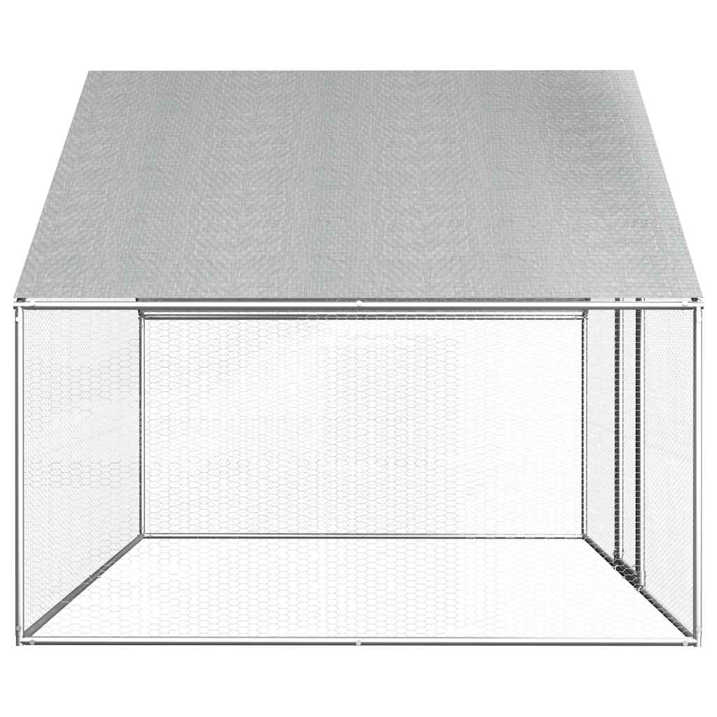 Outdoor Chicken Cage 2,75x2x1,92 m Galvanised Steel
