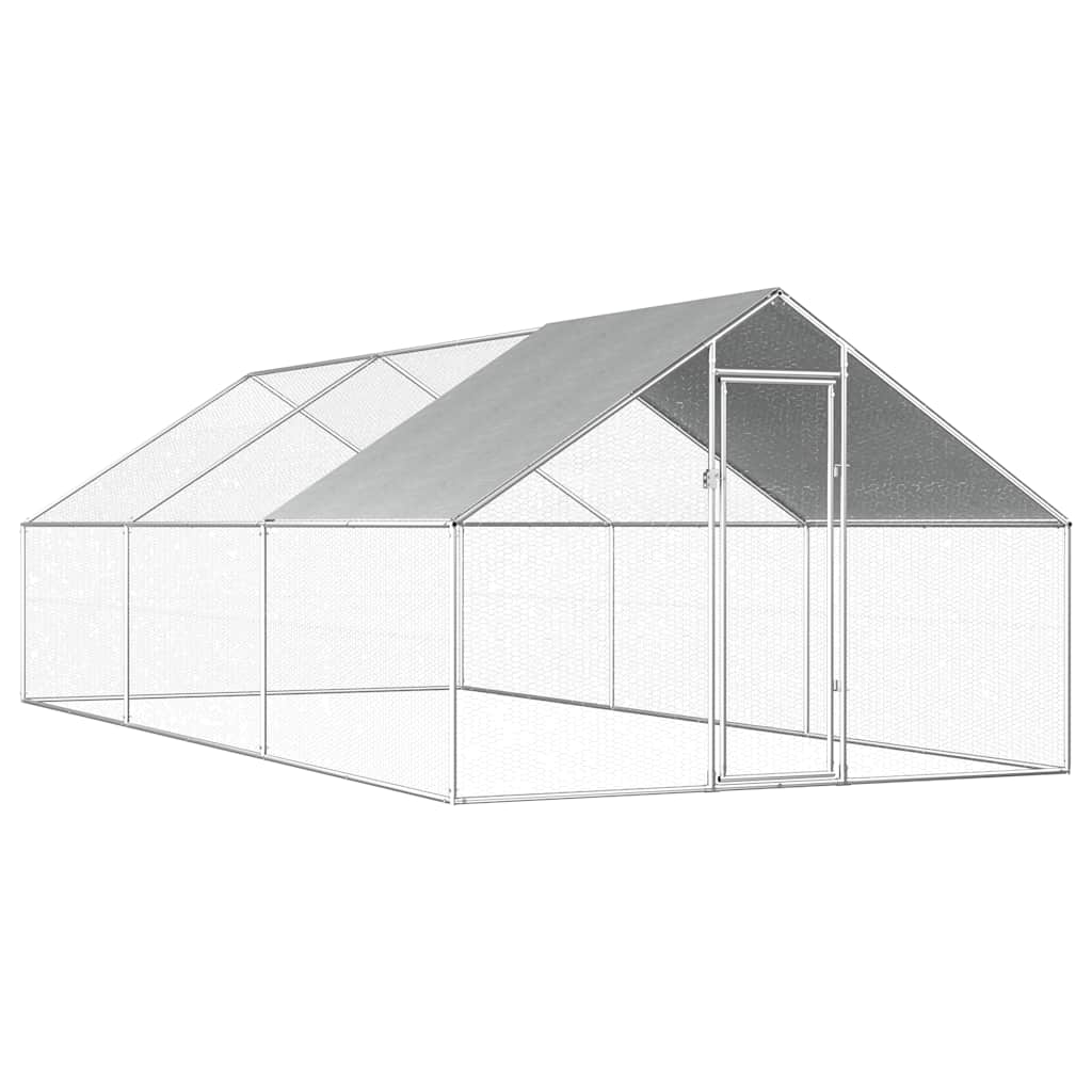 Outdoor Chicken Cage 2,75x6x1,92 m Galvanised Steel