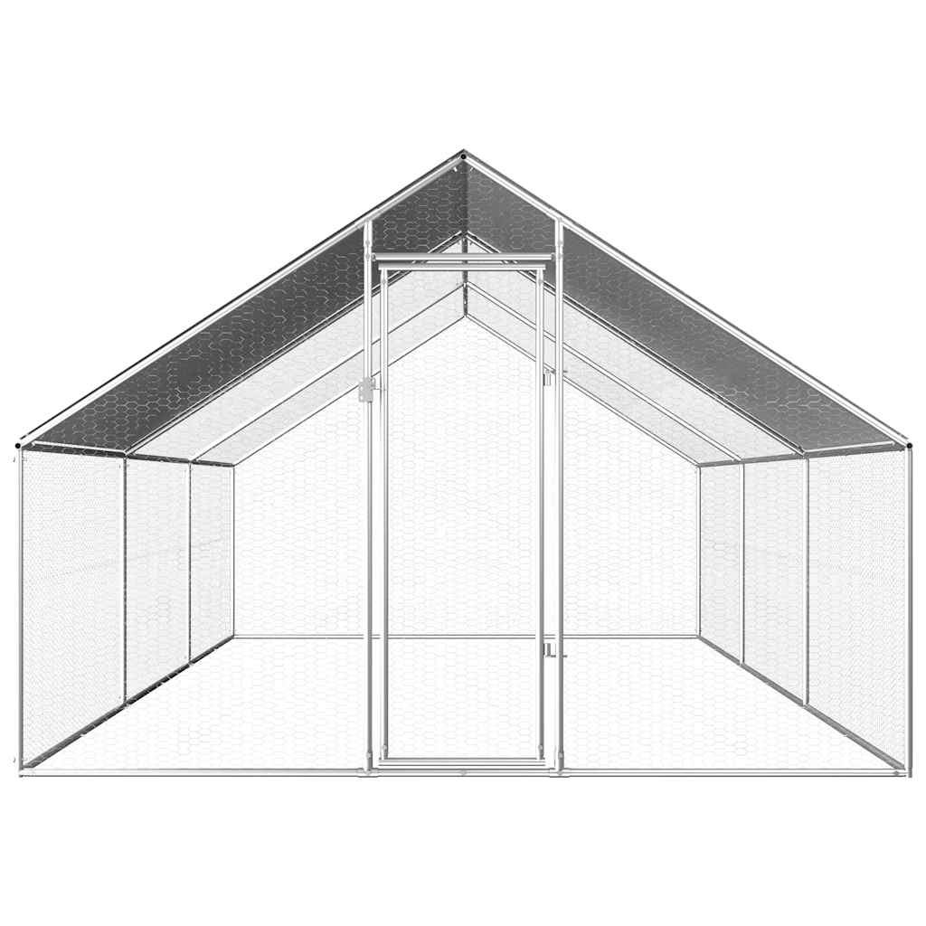 Outdoor Chicken Cage 2,75x6x1,92 m Galvanised Steel