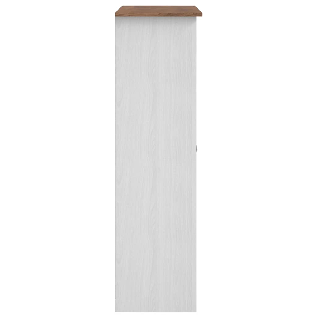 3-Door Wardrobe White 118x50x171.5 cm Pine Panama Range